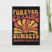 Forever Chasing Sunsets Newport Beach California 7 カード (正面)