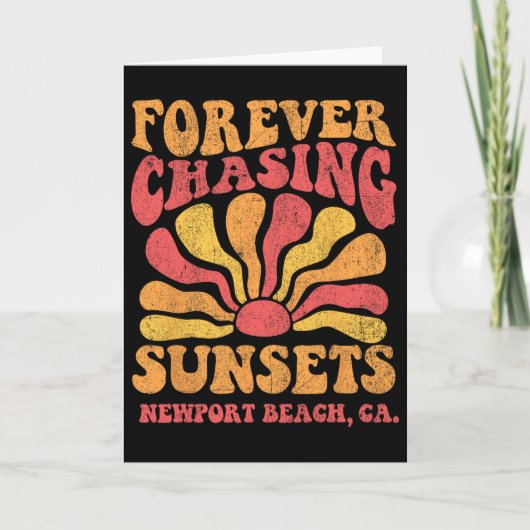 Forever Chasing Sunsets Newport Beach California 7 カード (正面)