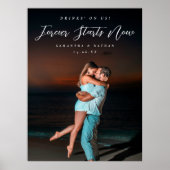 Forever Couple Photo Engagement Welcome Sign Post ポスター (正面)