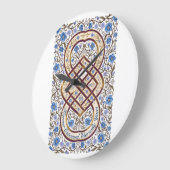 Forever Entwined Eternally Yours Infinity Knot T-S ラージ壁時計 (傾斜)