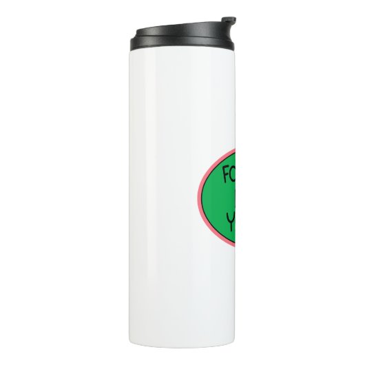 Forever feel young sticker overlay design element. タンブラー (回転左)