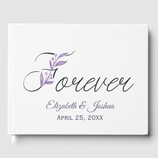 FOREVER Floral Text For Wedding ゲストブック (正面)