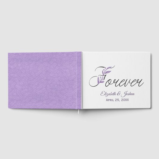 FOREVER Floral Text For Wedding ゲストブック (全面)