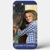 Forever Friends縦型フォトハートタイポグラフィ Case-Mate iPhoneケース (裏面)