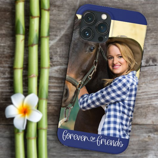 Forever Friends縦型フォトハートタイポグラフィ Case-Mate iPhoneケース