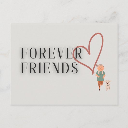 Forever Friends:犬はがき ポストカード (正面)