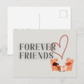 Forever Friends：紅茶/コーヒーポストカード ポストカード (正面/裏面)