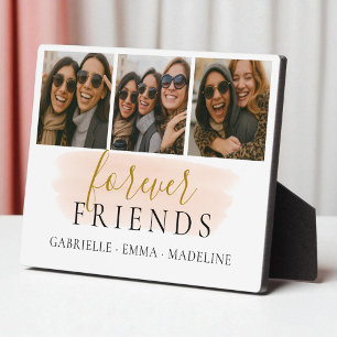 Forever Friends 3フォトコラージュ友情ギフト フォトプラーク