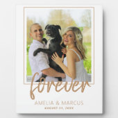 Forever Golden Script結婚のKeepsake写真 フォトプラーク (正面)