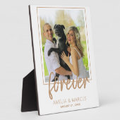 Forever Golden Script結婚のKeepsake写真 フォトプラーク (側面)