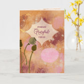 Forever Grateful fo Us Abstract Greeting Card カード (黄色い花)