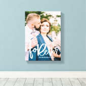 Forever Hand Lettered | の結婚写真 キャンバスプリント (インサイチュ (ウッドフロア))