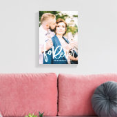 Forever Hand Lettered | の結婚写真 キャンバスプリント (インサイチュ (リビング))