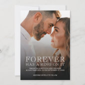 Forever Has A Ring On It 結婚発表 招待状 (正面)