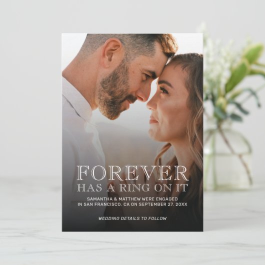 Forever Has A Ring On It 結婚発表 招待状 (スタンド正面)