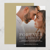 Forever Has A Ring On It 結婚発表 招待状 (正面/裏面)