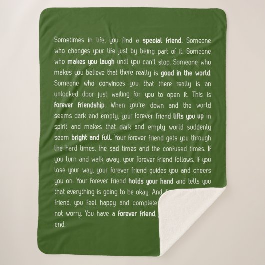 Forever has no end シェルパブランケット (正面)