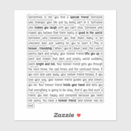 Forever has no end シール