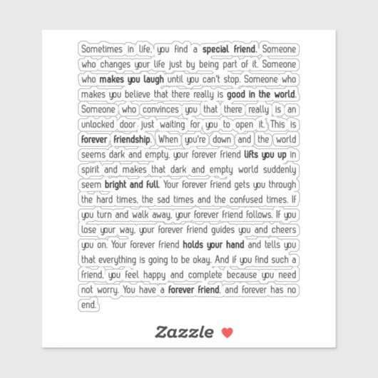 Forever has no end シール (シート)