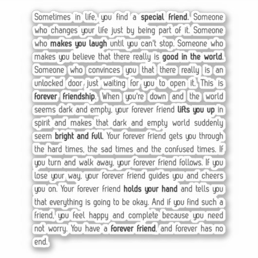 Forever has no end シール (正面)