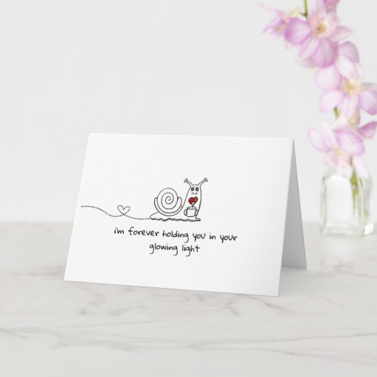 "Forever Holding You" Cute Snail Card カード (蘭)