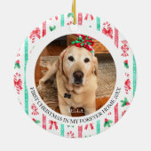 Forever Homeの犬の初めてのクリスマス2写真 セラミックオーナメント (裏面)