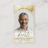 Forever In エレガントハートフォト金ゴールド祈りの言葉カード 名刺 (正面)