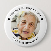 Forever In スタイリッシュ Ourのハートの写真ボタン 缶バッジ (正面)