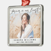 Forever In Ourハートスシンプルトリビュート写真 メタルオーナメント (左)