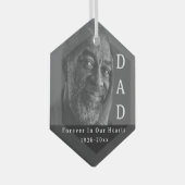 FOREVER in ourハートパパPhoto Memorial ガラスオーナメント (正面右)