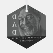 FOREVER in ourハートパパPhoto Memorial ガラスオーナメント (裏面)