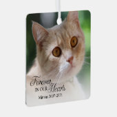 Forever In Ourハート猫写真 メタルオーナメント (正面右)