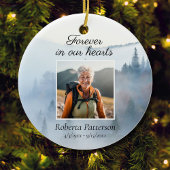 Forever in Our Heart Nature Hike Memorial Photo セラミックオーナメント