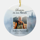 Forever in Our Heart Nature Hike Memorial Photo セラミックオーナメント (正面)