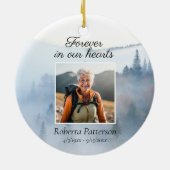 Forever in Our Heart Nature Hike Memorial Photo セラミックオーナメント (裏面)