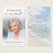 Forever in Our Hearts Beach Memorial Cards (正面&裏面)