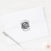 Forever In Our Hearts Brushed Photo Funeral ラウンドシール (封筒)