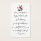 Forever in Our Hearts Cardinal Funeral Prayer Card (裏面)
