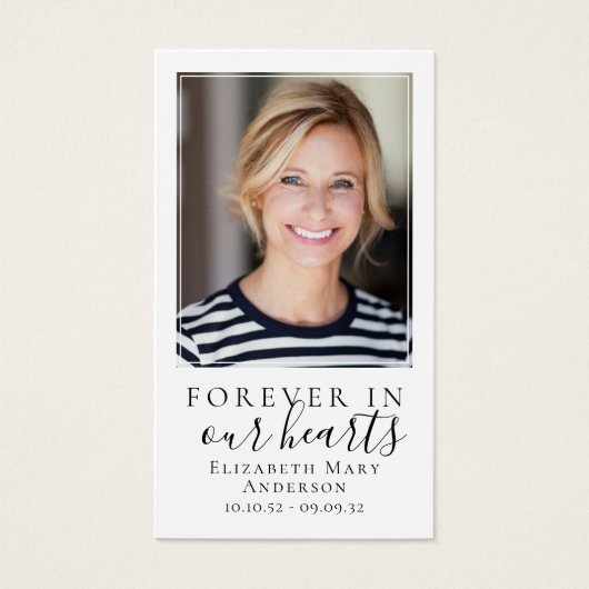 Forever in Our Hearts Cardinal Funeral Prayer Card (正面)