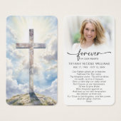 Forever in Our Hearts Christian Prayer Cards (正面&裏面)