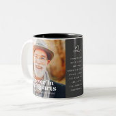 Forever In Our Hearts Elegant Photo Memorial ツートーンマグカップ (正面左)