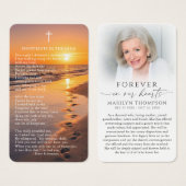 Forever in Our Hearts Footprints Poem Prayer Cards (正面&裏面)