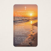Forever in Our Hearts Footprints Poem Prayer Cards (正面)