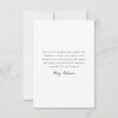 Forever in Our Hearts | Funeral サンキューカード (裏面)