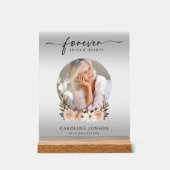 Forever in Our Hearts Funeral Memorial Service アクリルサイン (正面)