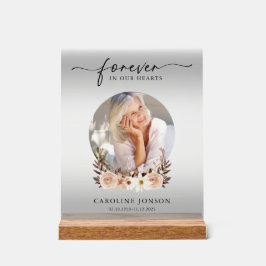 Forever in Our Hearts Funeral Memorial Service アクリルサイン
