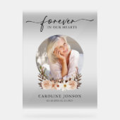 Forever in Our Hearts Funeral Memorial Service アクリルサイン (正面)