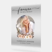 Forever in Our Hearts Funeral Memorial Service アクリルサイン (傾斜)