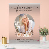 Forever in Our Hearts Funeral Memorial Service アクリルサイン (ウェディング)