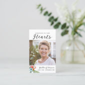 Forever In Our Hearts Funeral Prayer Photo Card 名刺 (スタンド正面)